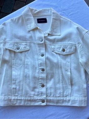 Western Fringe White Denim Jacket — Tailored Jean Jacket